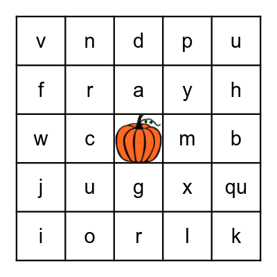 Fall Bingo! Bingo Card