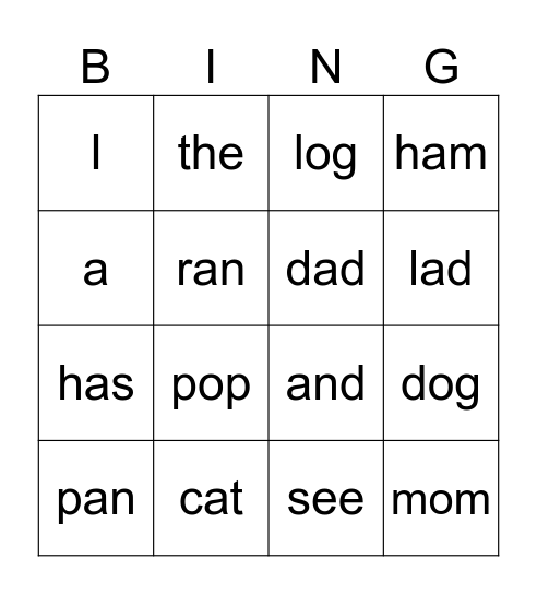 BINGO Card
