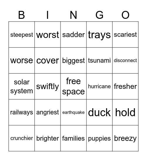 BINGO Card