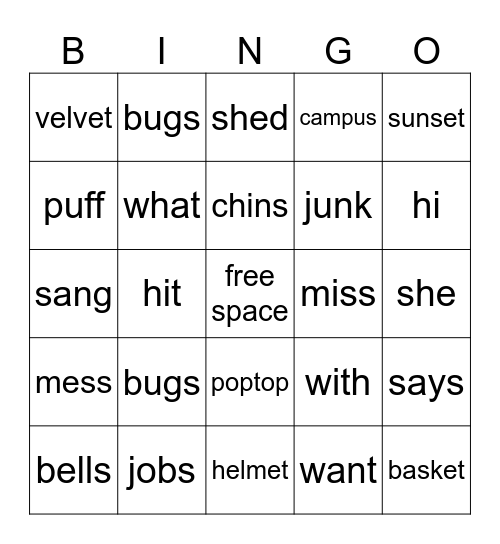 BINGO Card