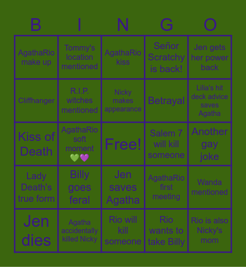 AAA EP8 & EP9 Bingo Card