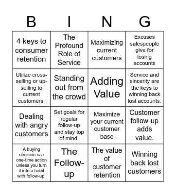 Chapter 15 Bingo Card