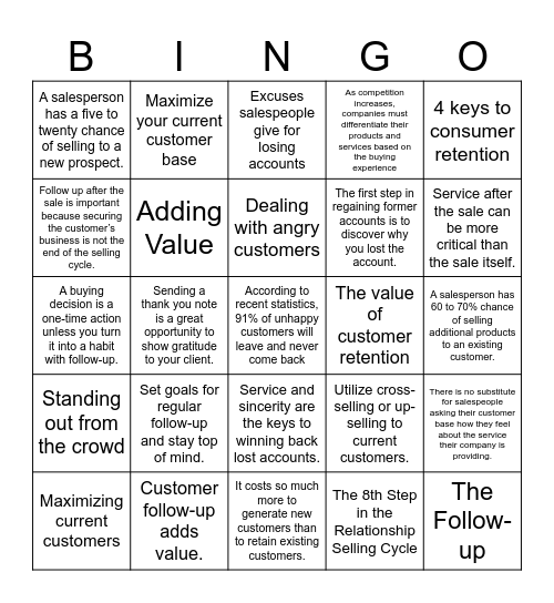 Chapter 15 Bingo Card