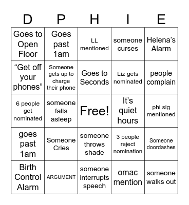 Elections Bingo Card