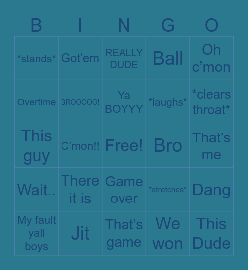 GAMER BOY🤣 Bingo Card