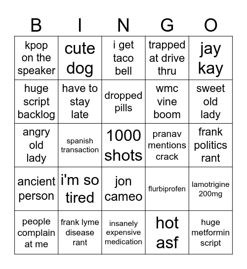 bingo Card