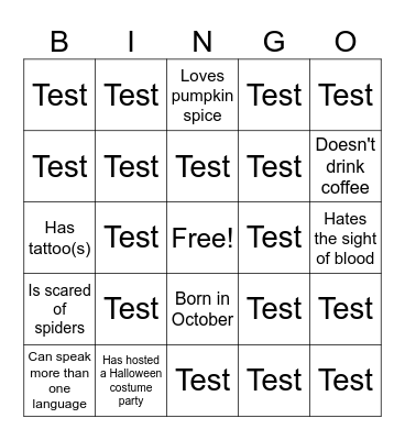 Find Someone Who... Bingo Card