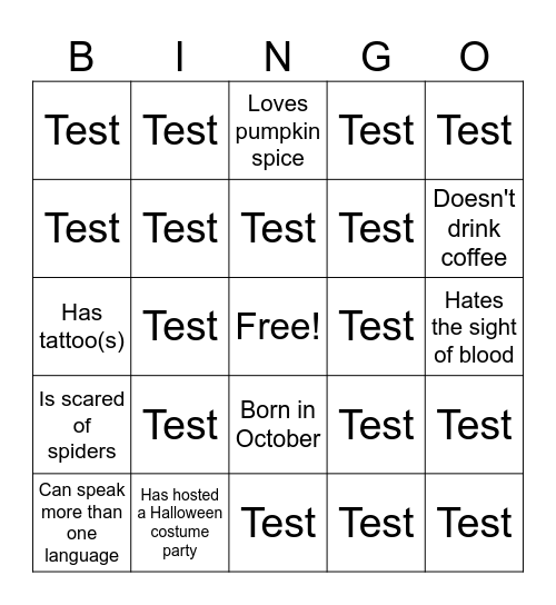 Find Someone Who... Bingo Card