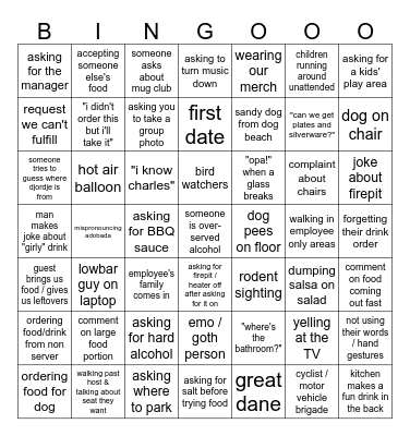 Guest Bingo Card