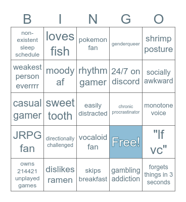 How Cer r u? Bingo Card