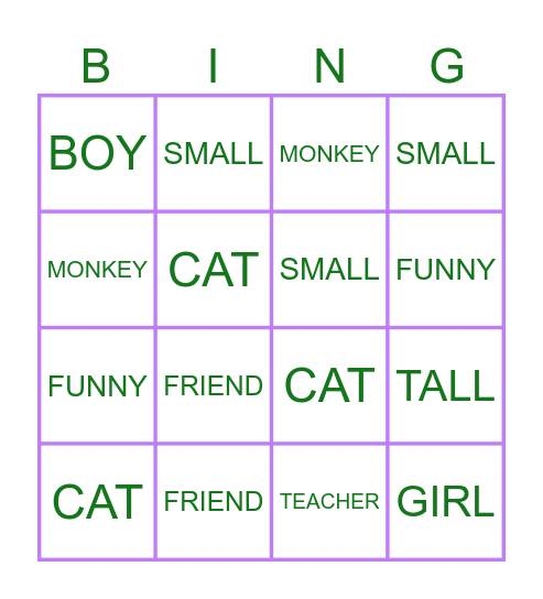 Bingo Card