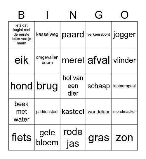 Wandelbingo Card