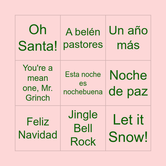 Xarxa Christmas Bingo Card