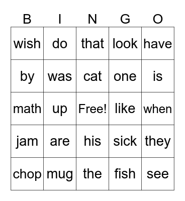 BINGO Card