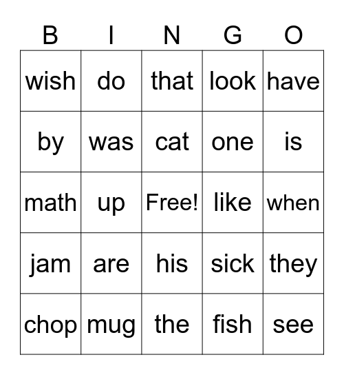 BINGO Card