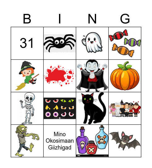 Kinder Bingo Card