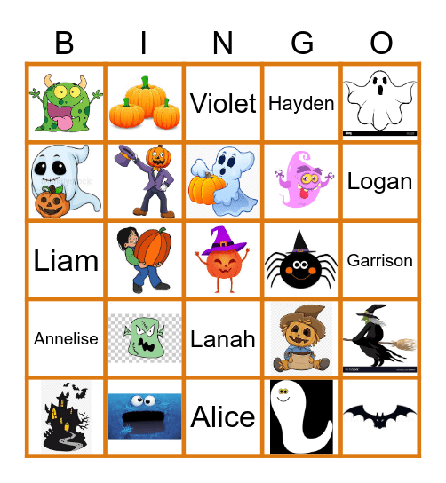 Halloween Bingo Card