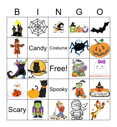 Halloween Bingo Card