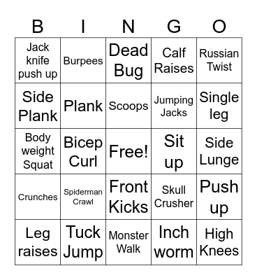 Halloween Bingo Card