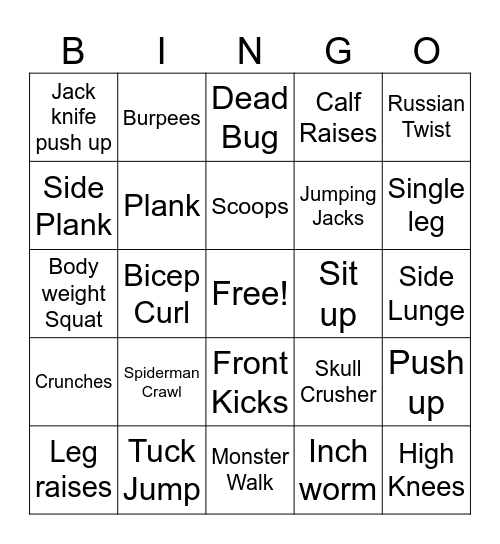 Halloween Bingo Card