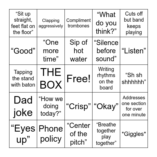 Mr. Good BINGO Card Bingo Card