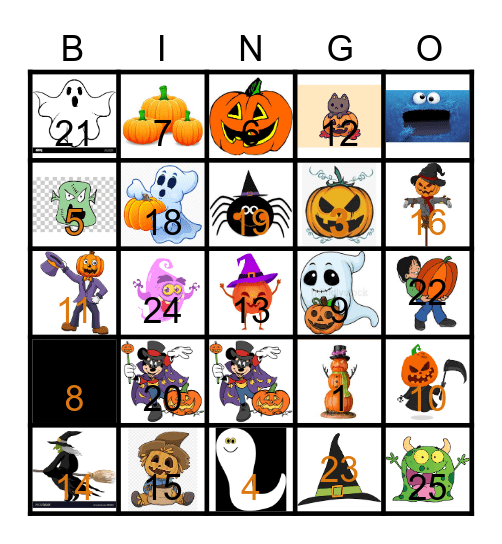 Halloween Bingo Card