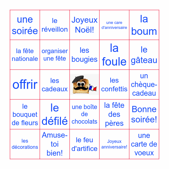 Bien Dit 2 Chapter 2 Part 1 Bingo Card