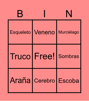 Bingo Halloween Bingo Card