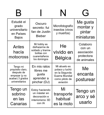 Cumple Pepe Bingo Card