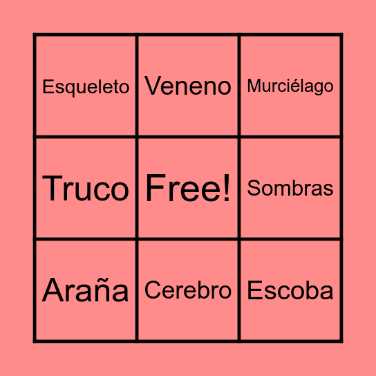 Bingo Halloween Bingo Card