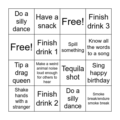 B's Birthday Bing! Bingo Card