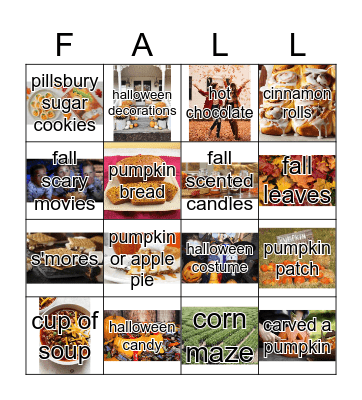 Miracle Fall Bingo Card