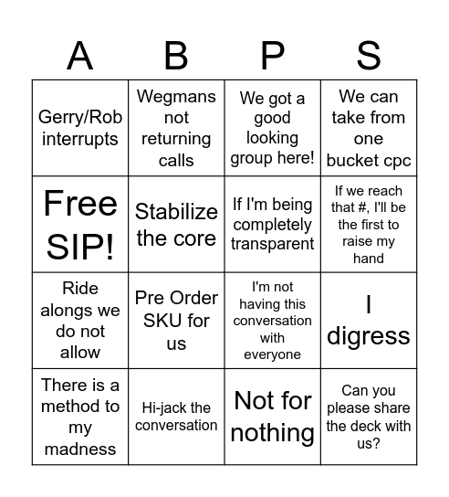 Bingo Card