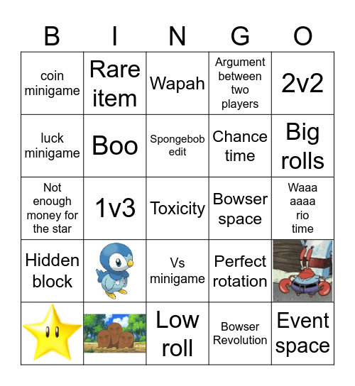 Mario Party 3 is the MOST TOXIC, and this game proves why Bingo Card