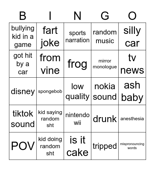 memes part 2 Bingo Card