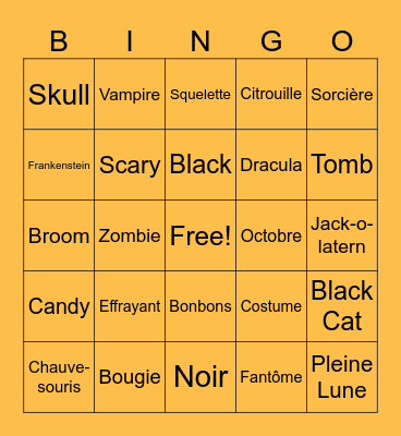 Halloween Bingo Card