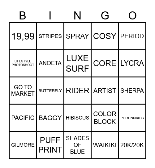 EDDIE BINGO Card