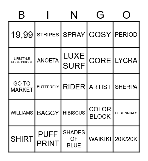 EDDIE BINGO Card