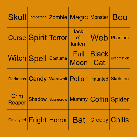 Spooky Squares 👻 Bingo Card