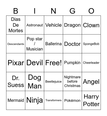 H A L L O W E E N Bingo Card