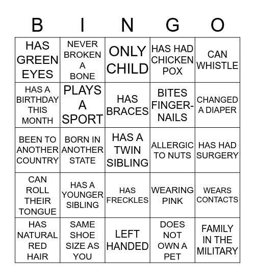 Professional Communications HSTE Ice Breaker Bingo Card