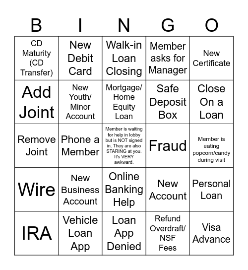 First Community Credit Union - FSC Bingo Card