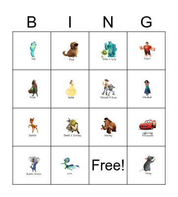 Disney Bingo Card