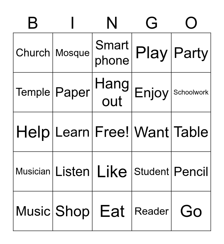 Unit 2 Review II Bingo Card