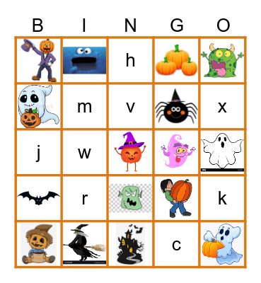 Halloween Bingo Card