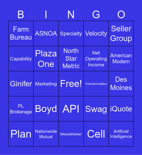 NBS Bingo Card