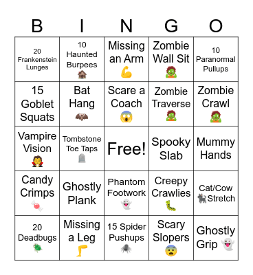 Halloween Bingo Card