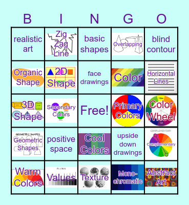 Art Bingo Card