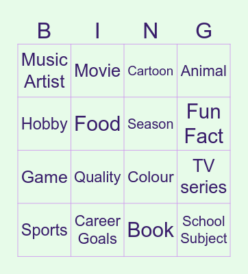 Ice-Breaker Bingo Card