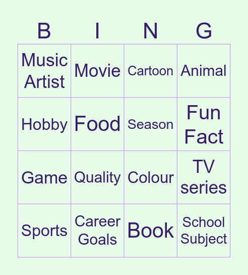 Ice-Breaker Bingo Card